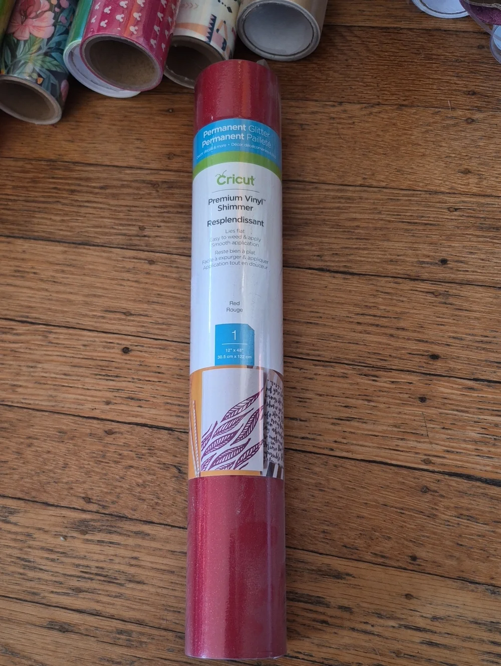 GCricut Premium Vinyl Shimmer Roll - Red Rouge
